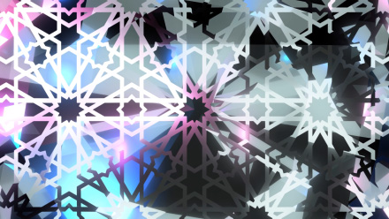 Diamond light and traditional Islamic pattern.