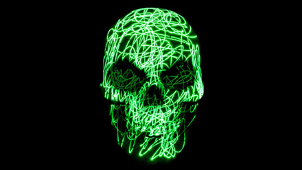 Laser-Painted Skull